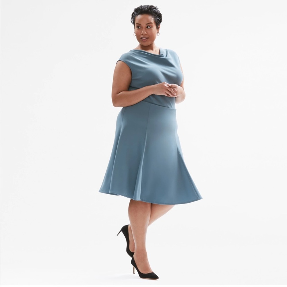 NWT MM Lafleur Bushwick Skirt in Waterfall Blue